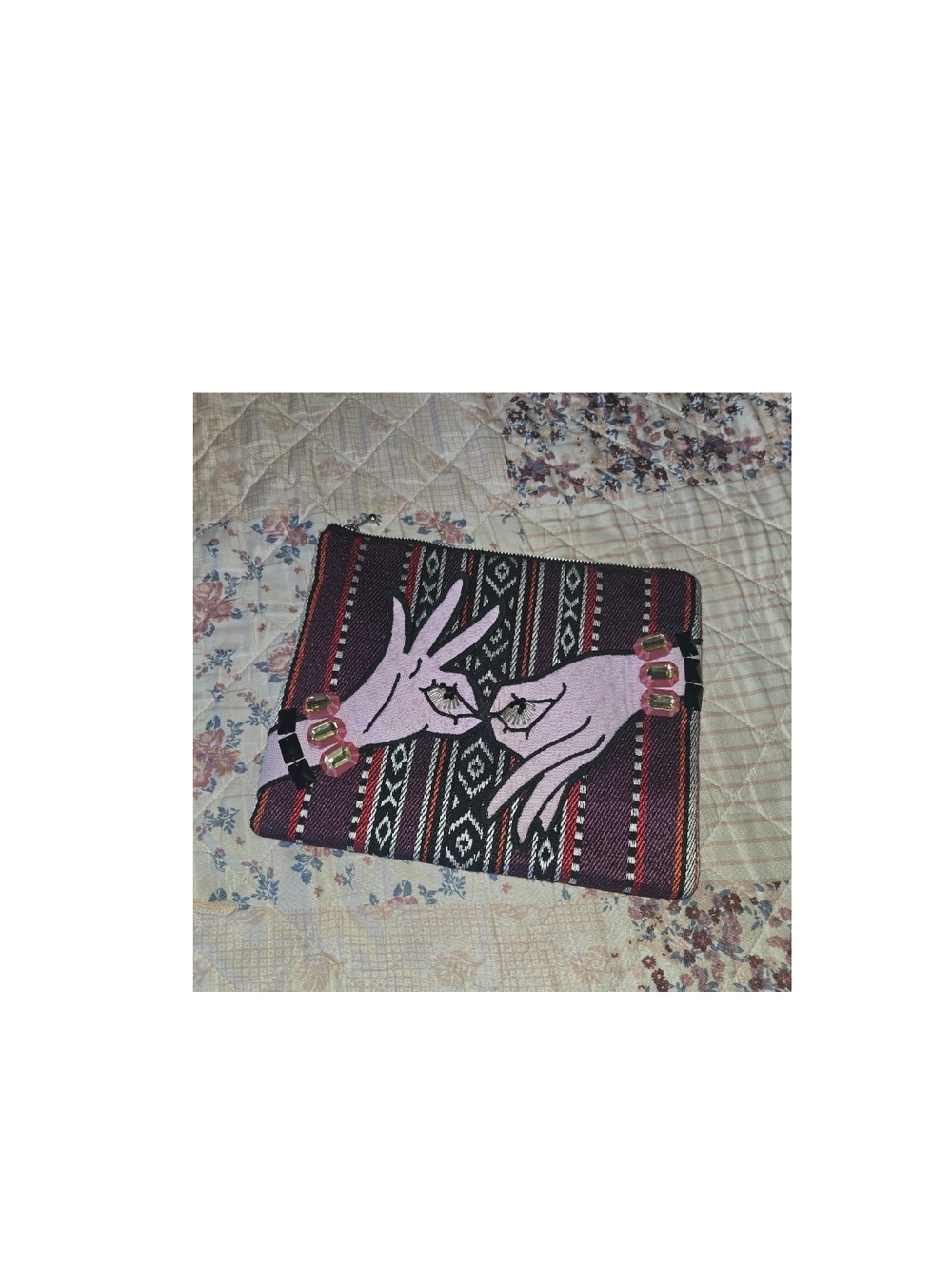 Cala Mari Bling Eyes Zipper Bag
